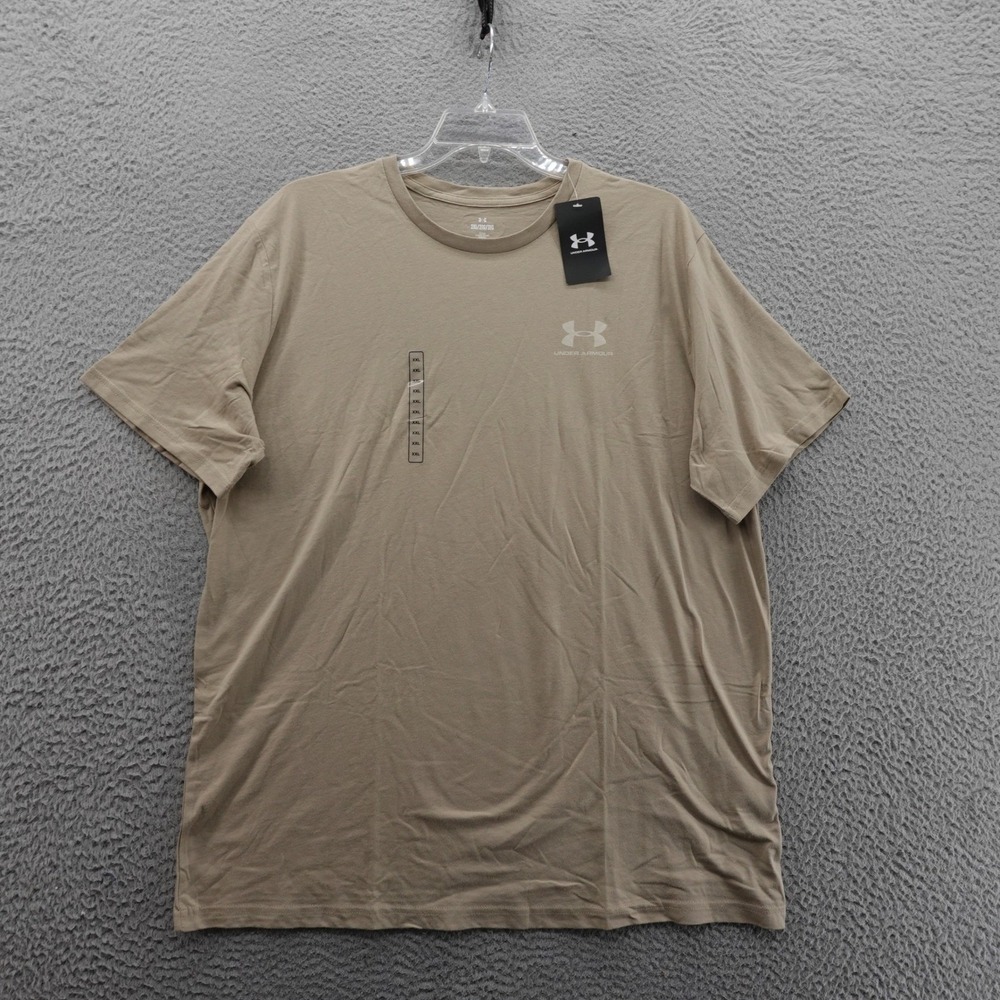 Under Armour Sportstyle Tee Shirt 2XL City Khaki Men Loose Fit Short Sleeve NWT